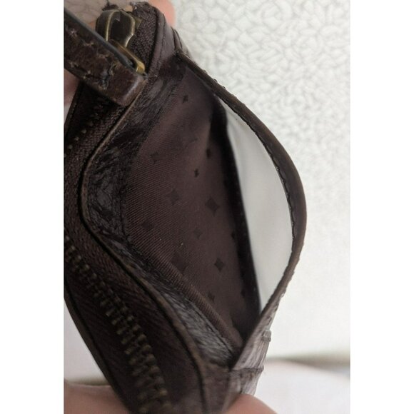 Fossil "Long Live Vintage" Small Keychain Coin Purse Pouch Wallet Leather Brown - Picture 7 of 12